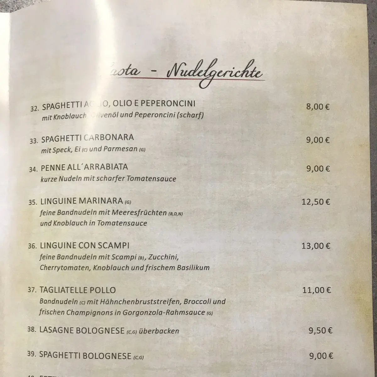 Speisekarte photo 2