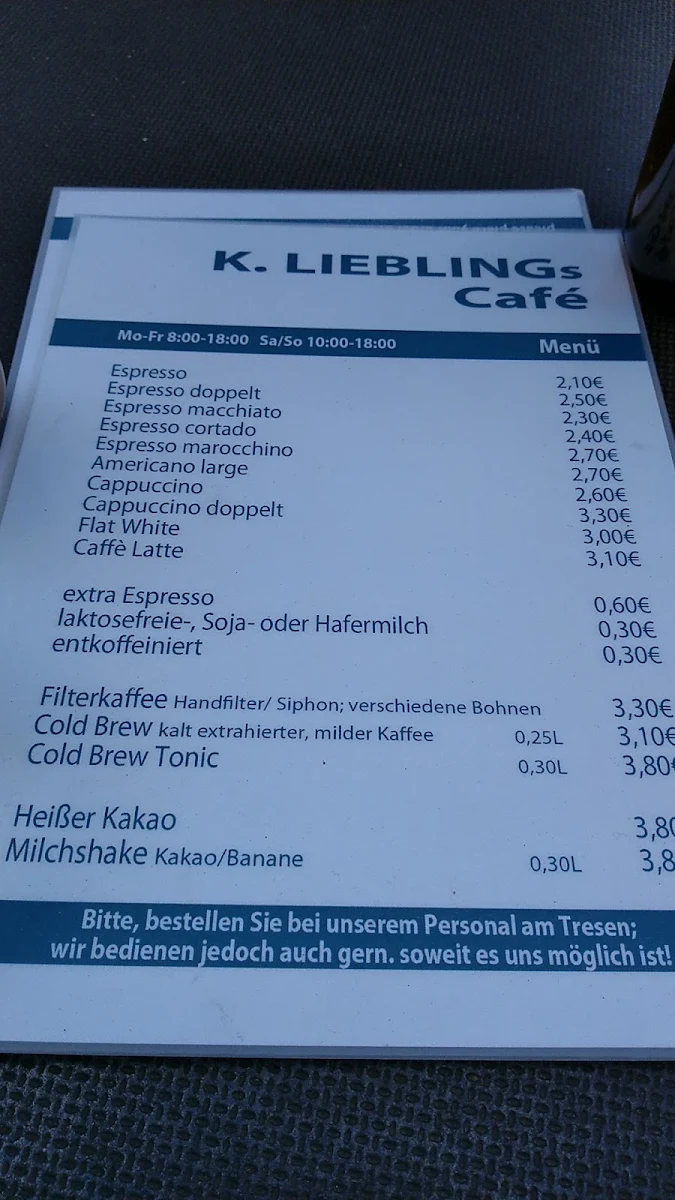 Speisekarte, OM Coffee & Brunch