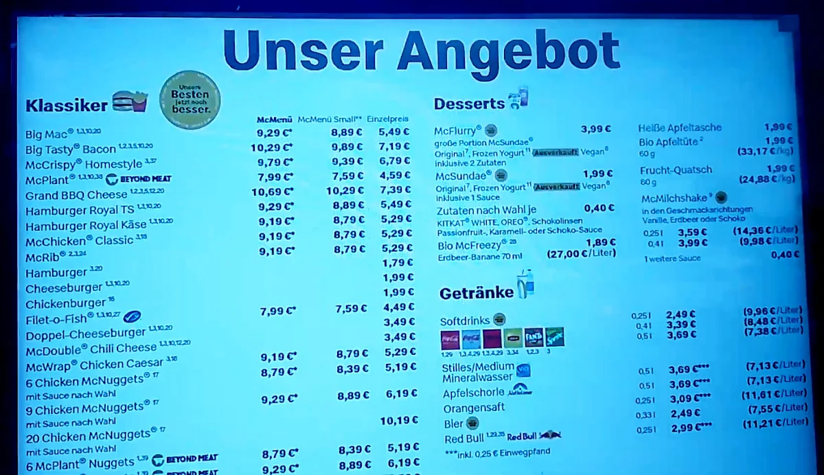 Speisekarte photo 2