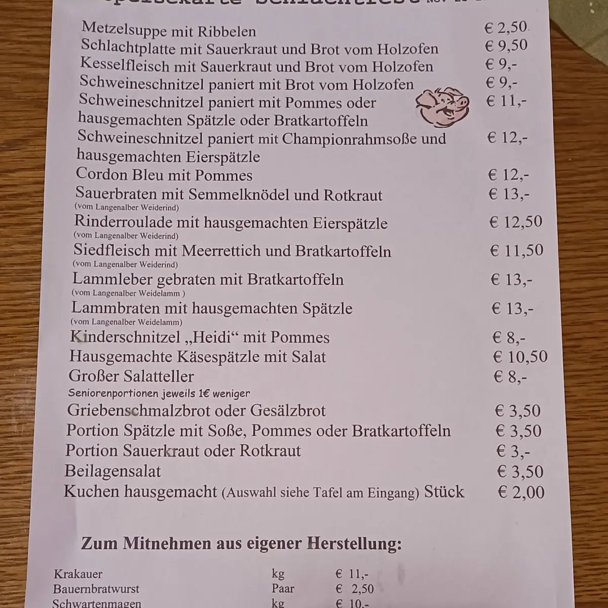 Speisekarte photo 2