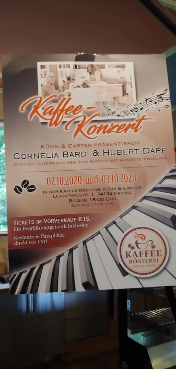 Speisekarte, Kaffee Rösterei Kühn & Carter