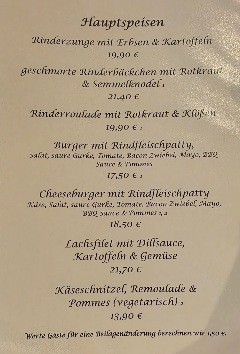 Speisekarte photo 1