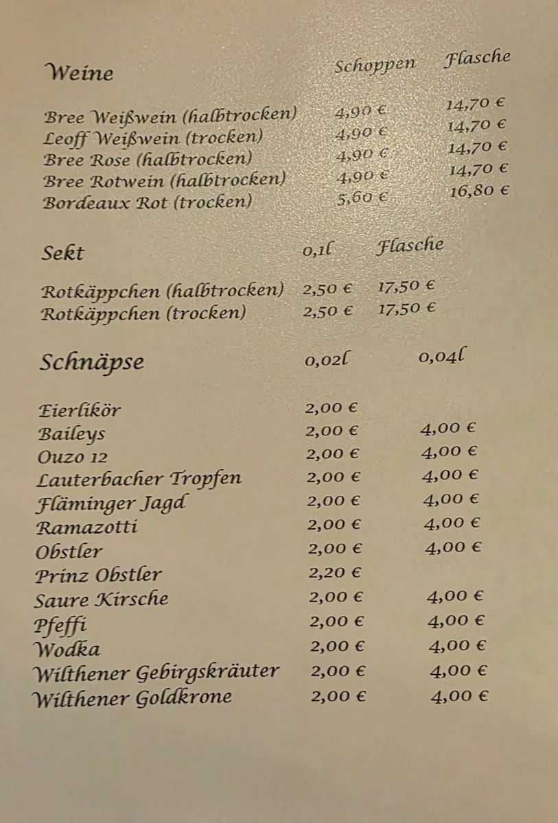 Speisekarte photo 2