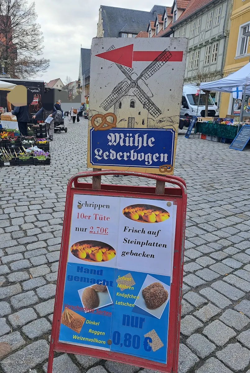 Speisekarte, Mühlenbäckerei Lederbogen
