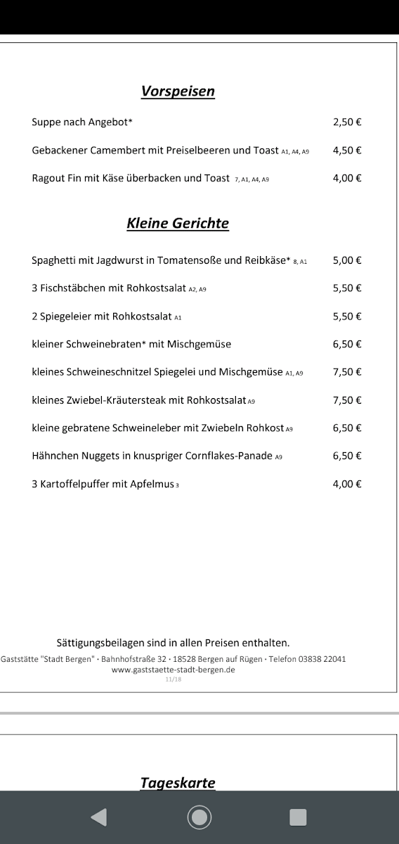 Speisekarte photo 2