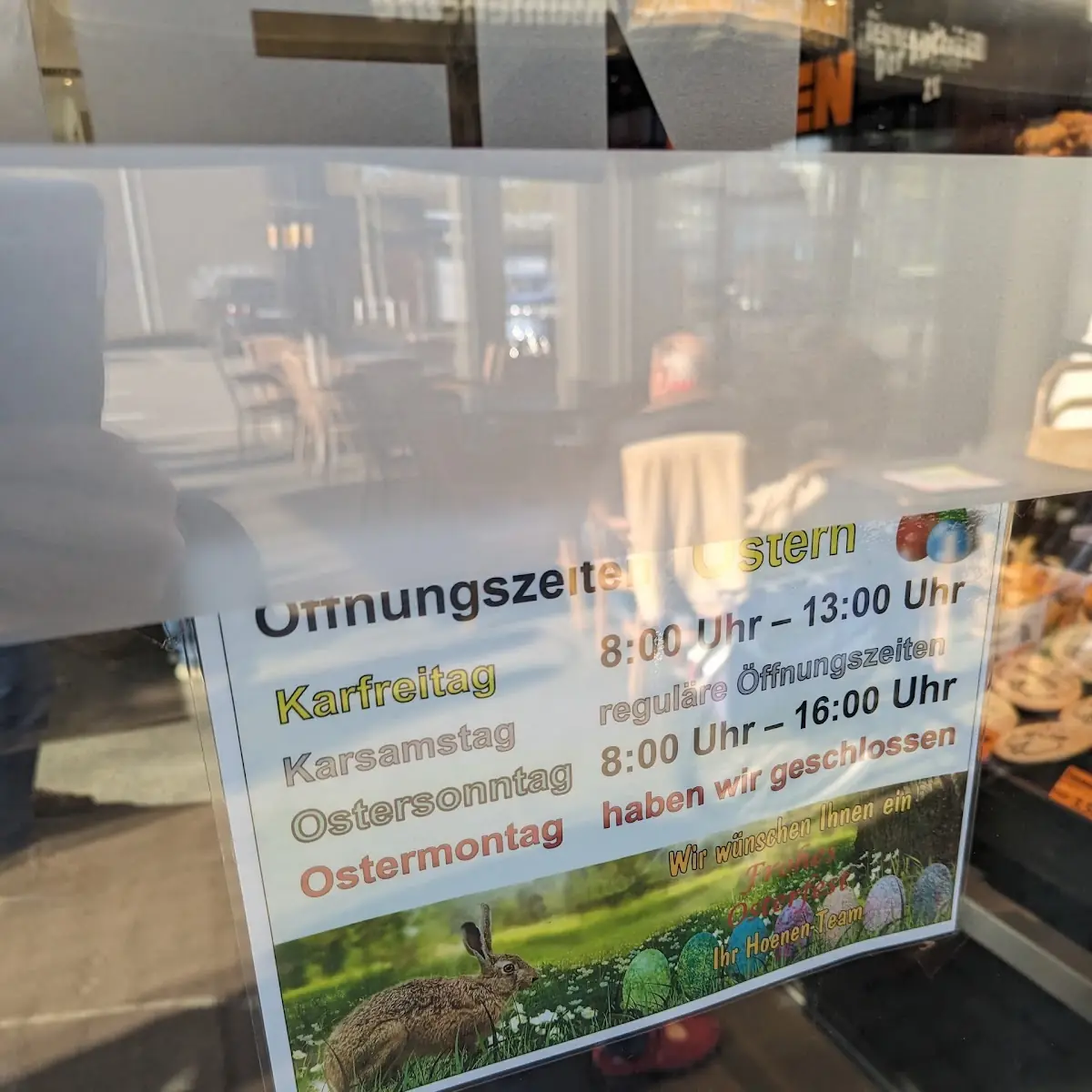 Speisekarte, Bäckerei Hoenen