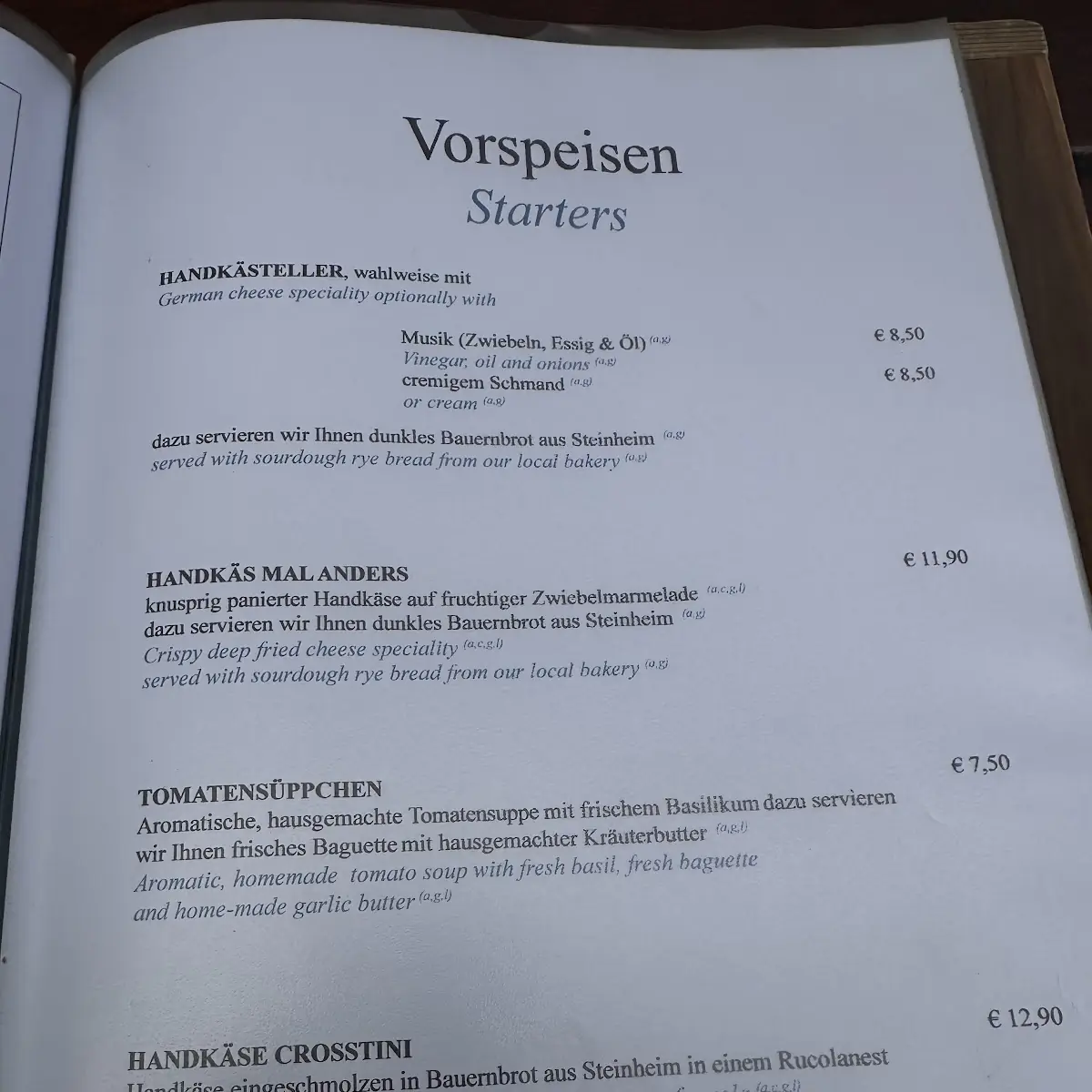 Speisekarte photo 1