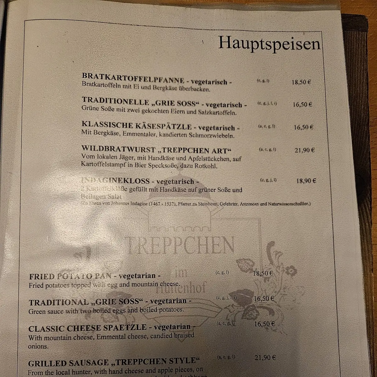 Speisekarte photo 2
