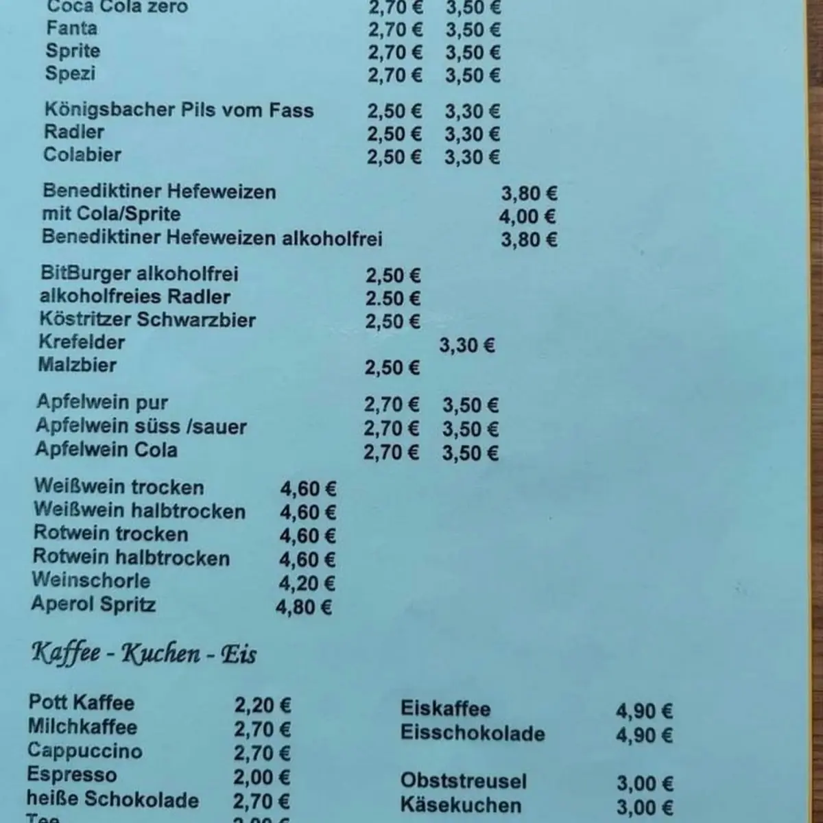 Speisekarte photo 2