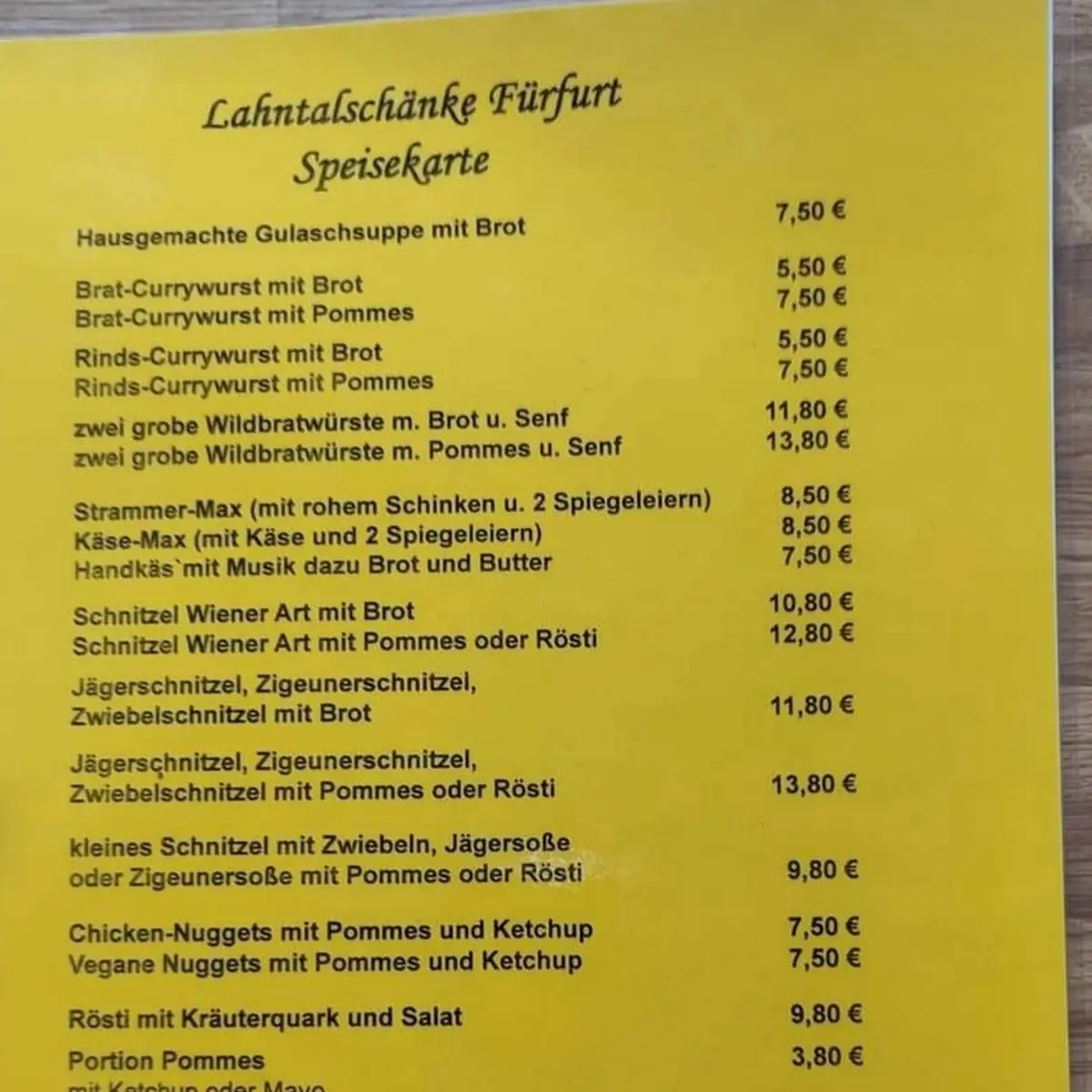 Speisekarte photo 3
