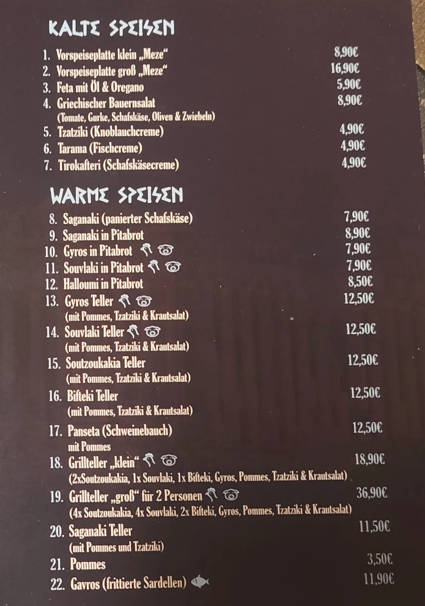 Speisekarte photo 1