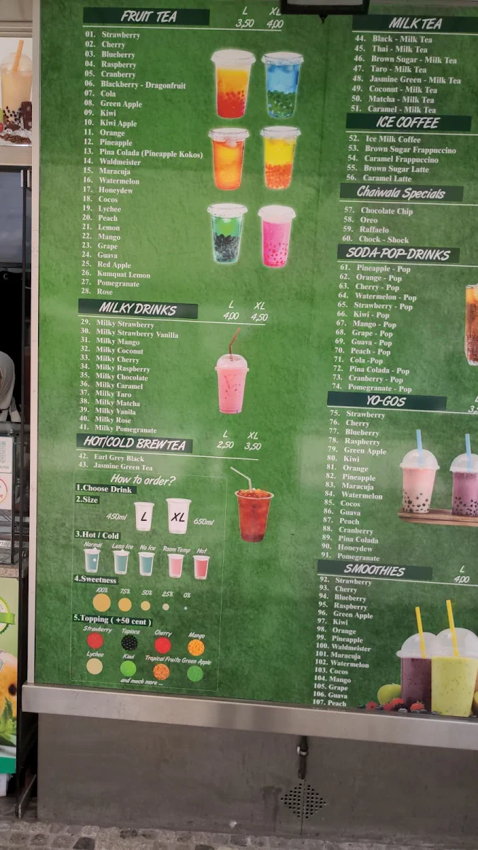 Speisekarte, Chaiwala
