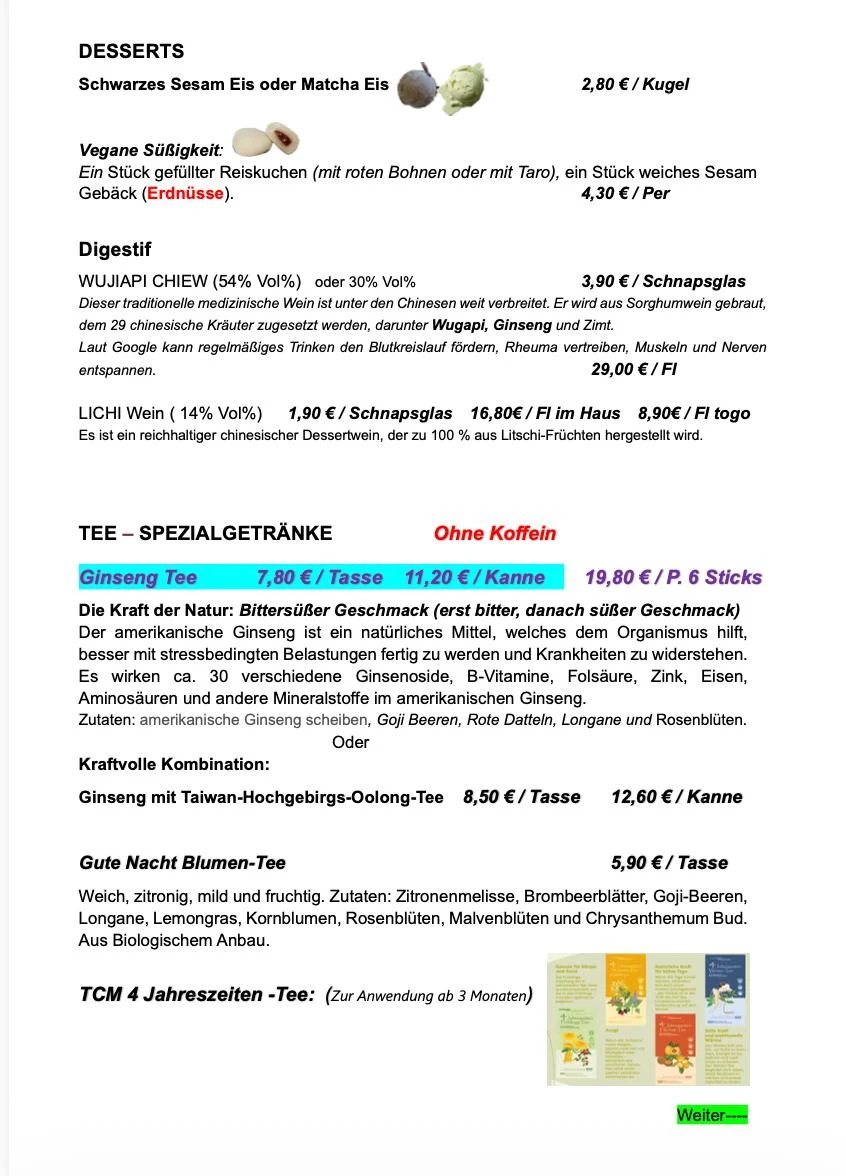 Speisekarte photo 3