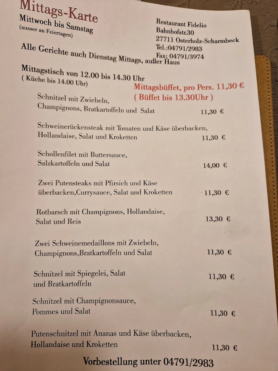 Speisekarte photo 1