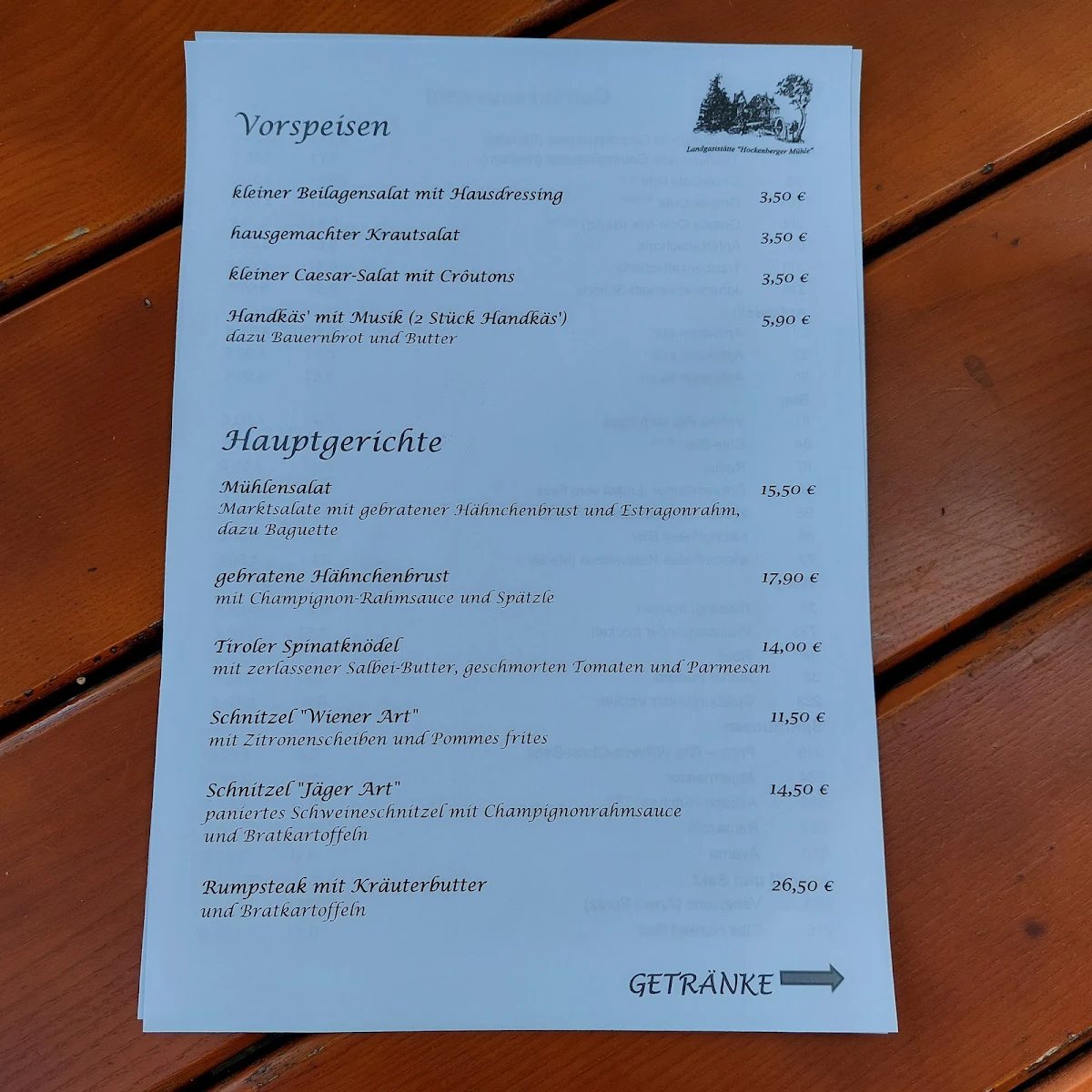 Speisekarte photo 4