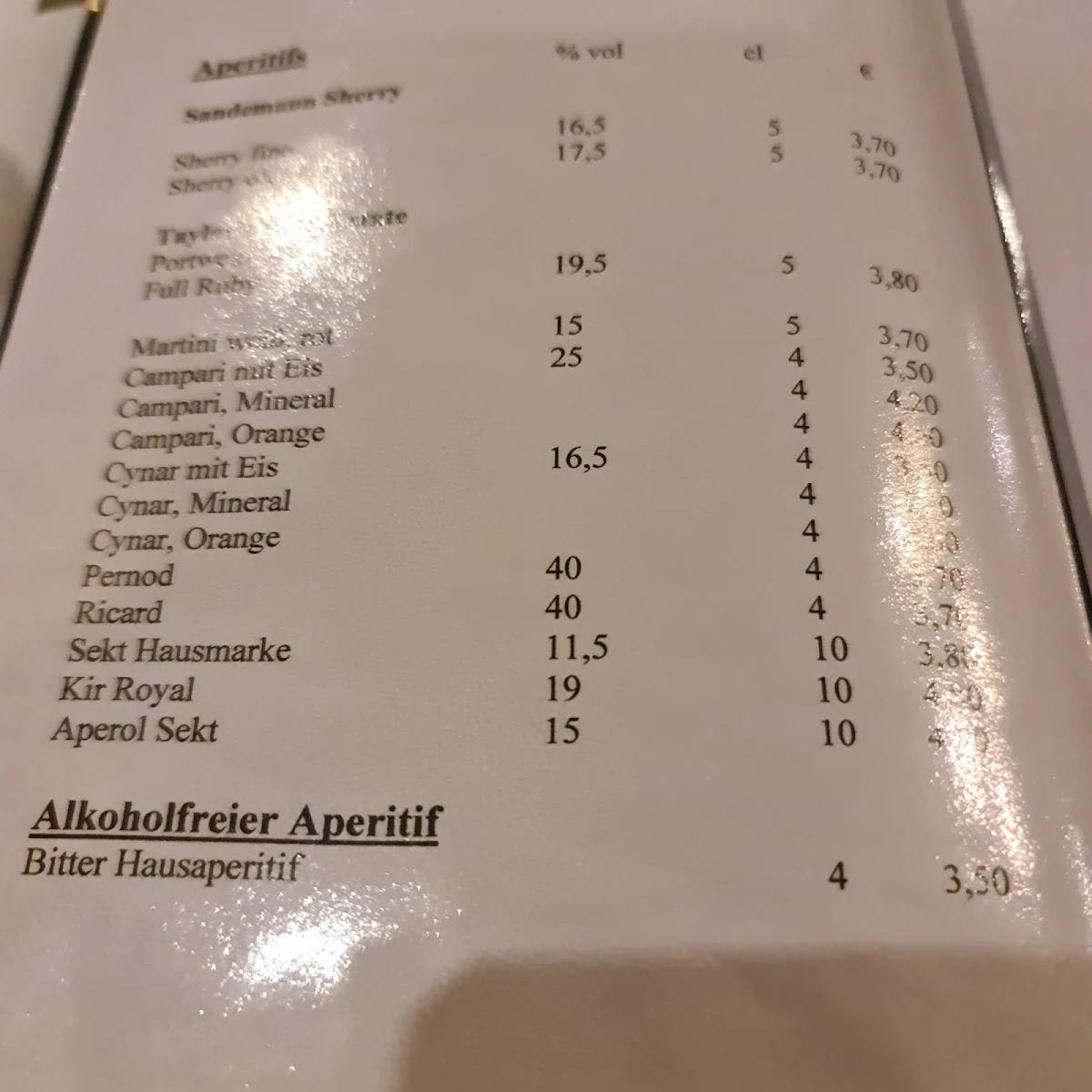 Speisekarte photo 3
