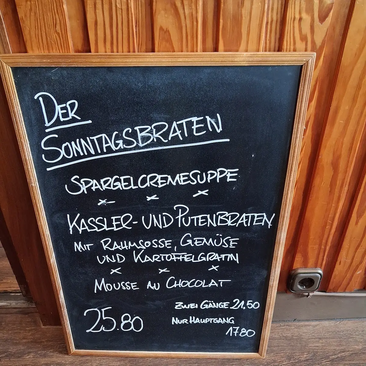 Speisekarte, KLINDWORTHS GASTHOF