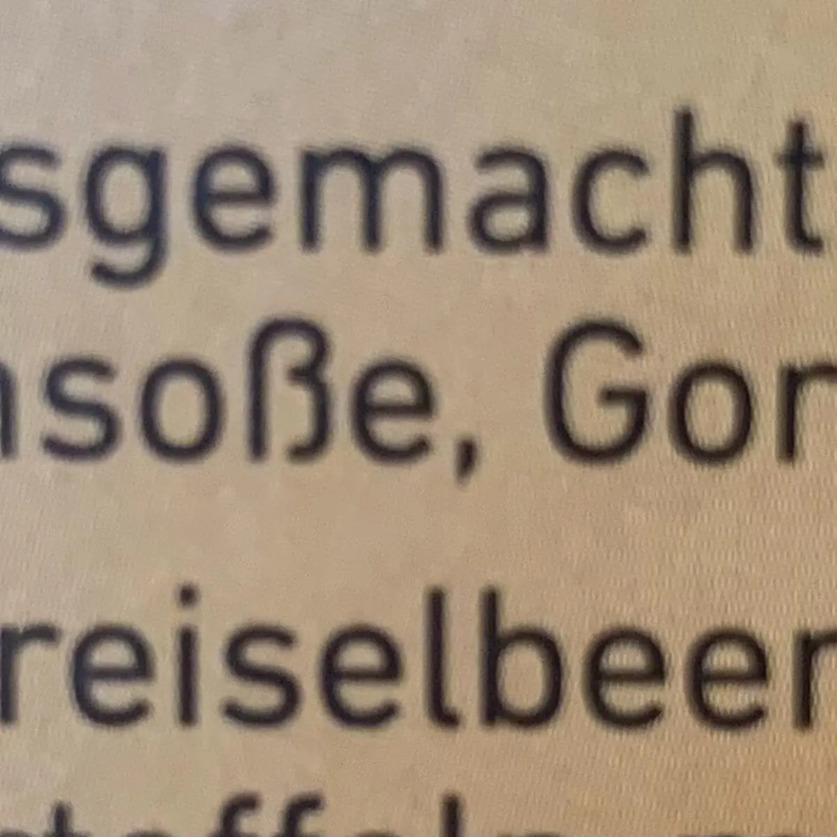 Speisekarte, KLINDWORTHS GASTHOF