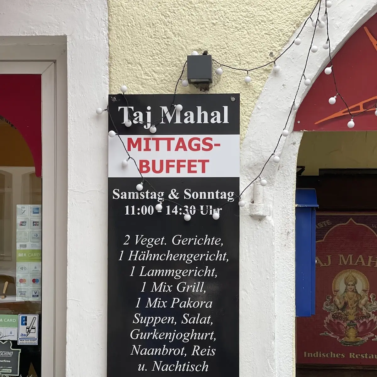 Speisekarte, Restaurant Taj Mahal - Ingolstadt