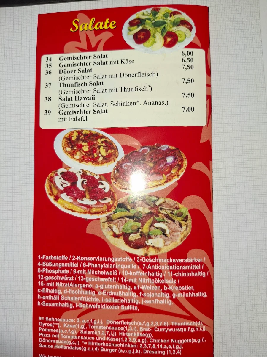 Speisekarte, Can Döner
