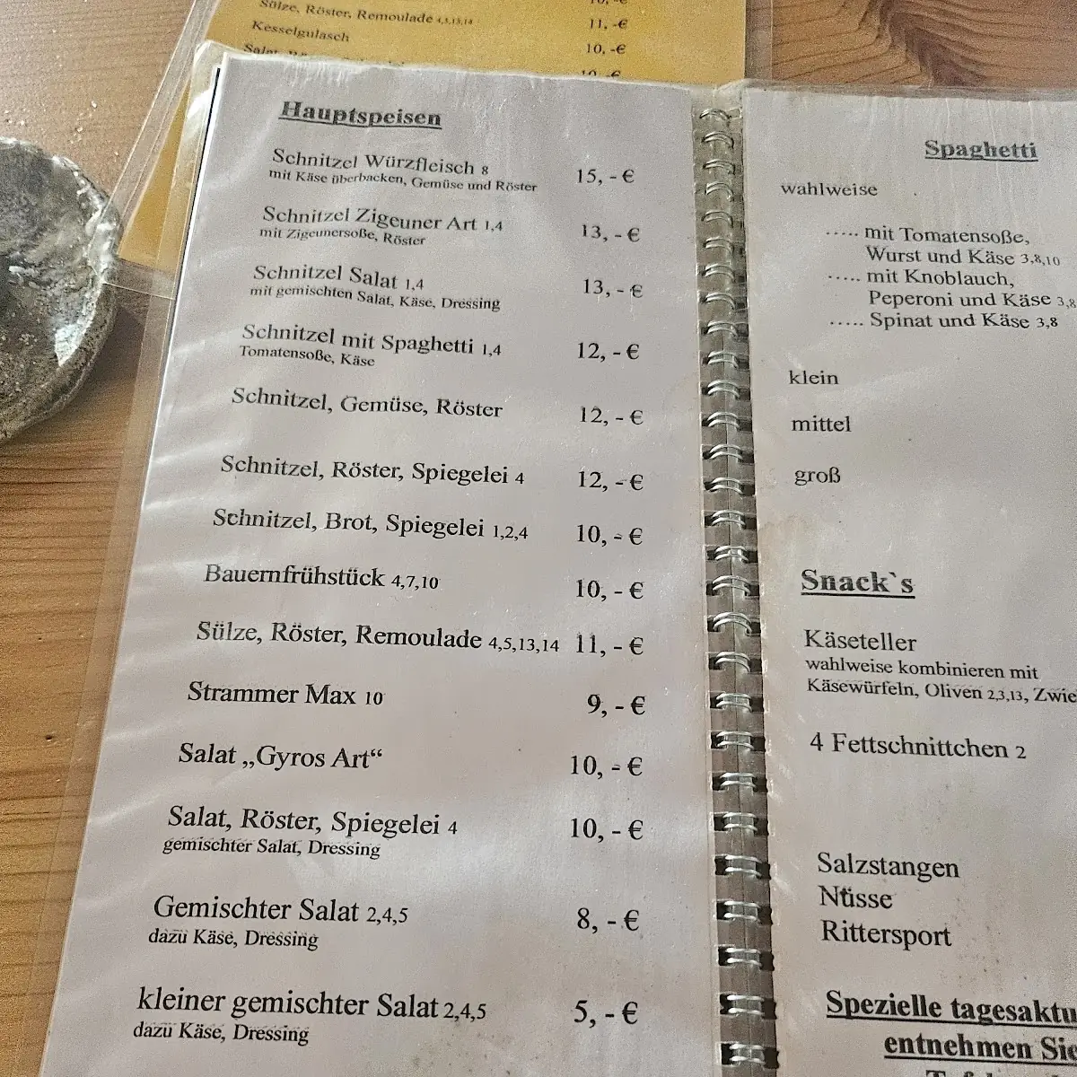 Speisekarte photo 1