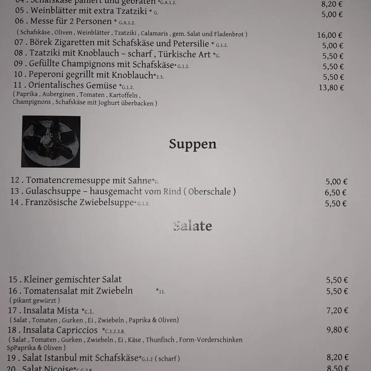 Speisekarte photo 1