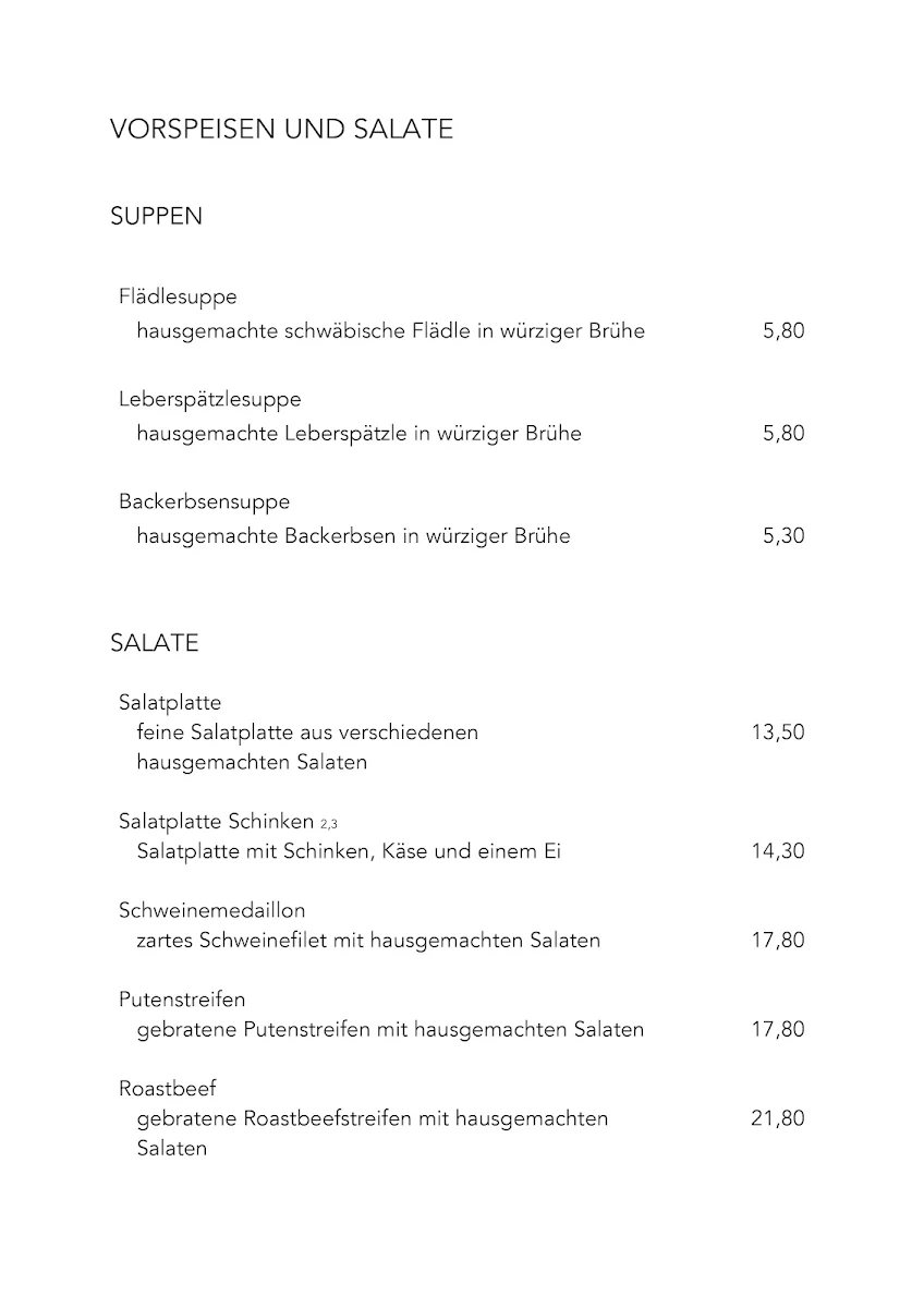 Speisekarte photo 1