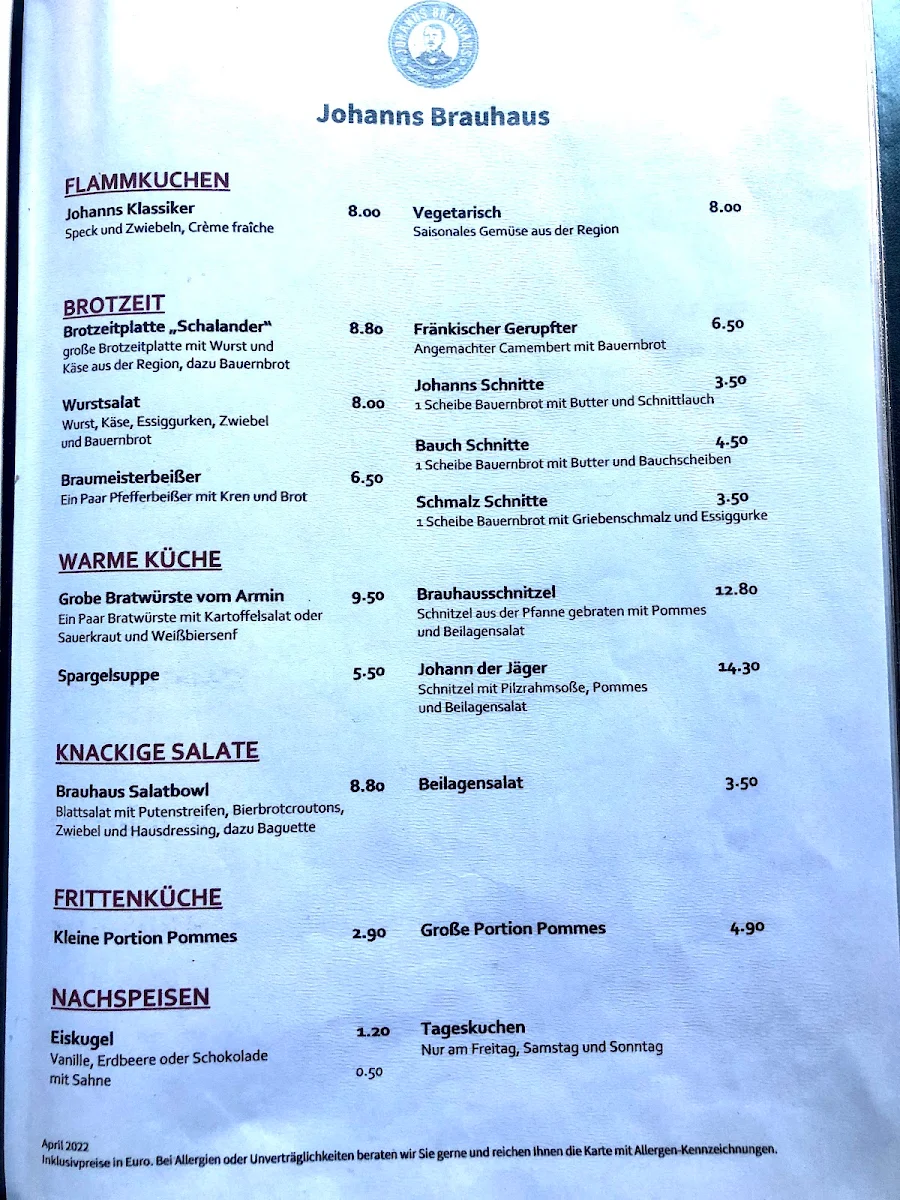 Speisekarte photo 2