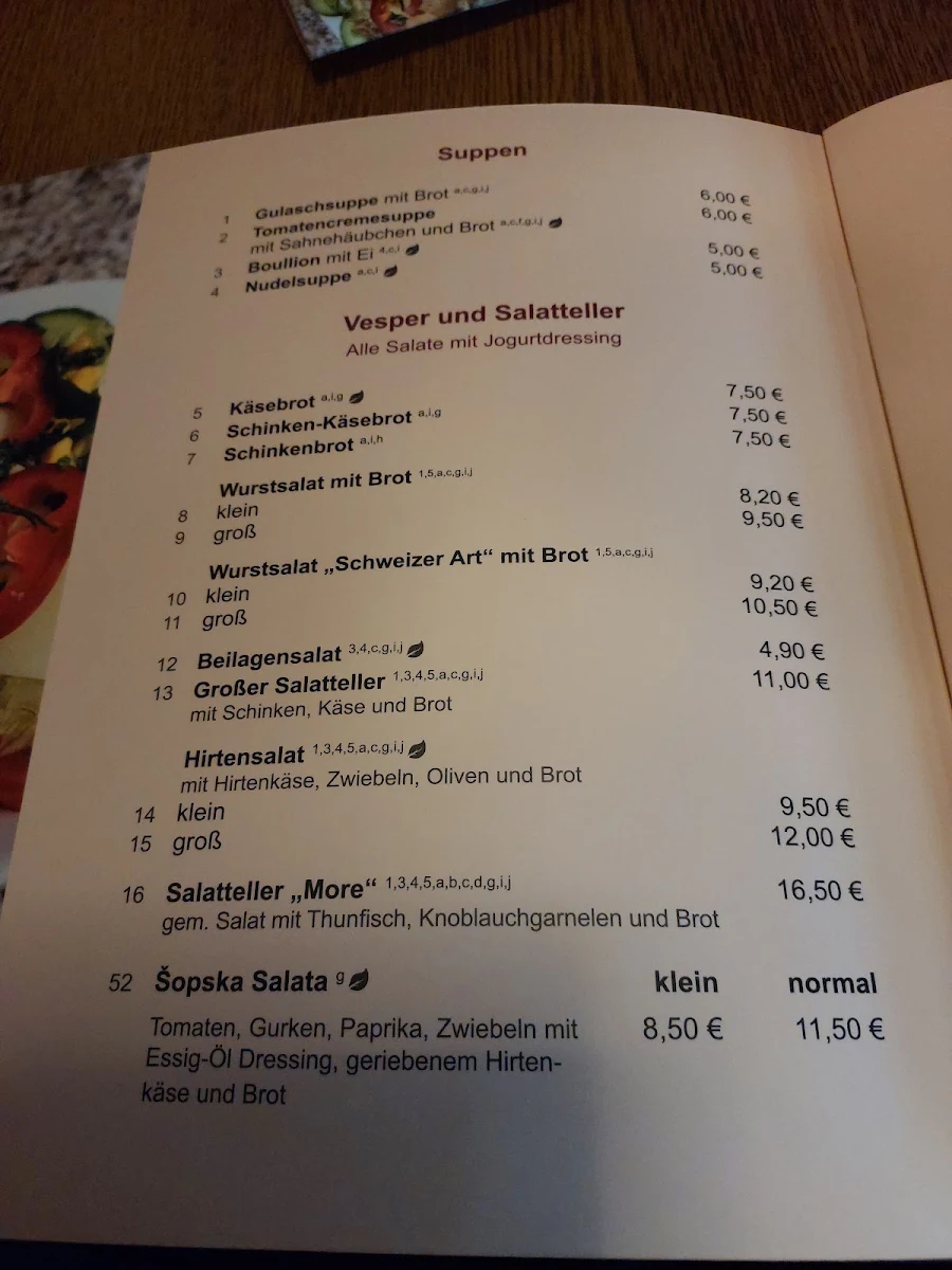 Speisekarte photo 2
