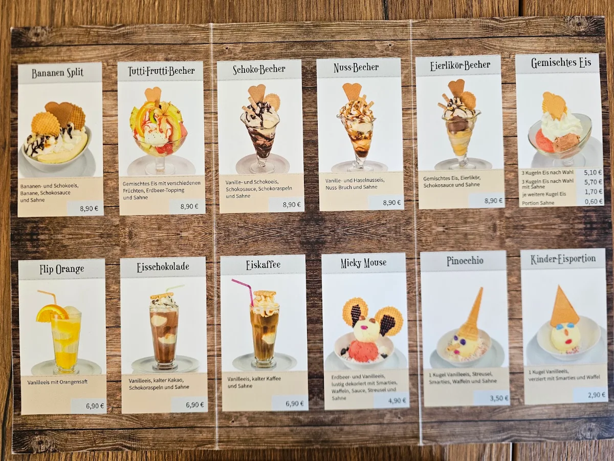 Speisekarte, Café Waffel & Werksverkauf Otto Beier Waffelfabrik GmbH