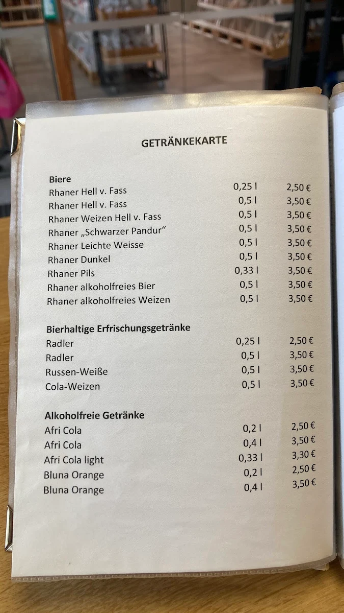 Speisekarte, Café Waffel & Werksverkauf Otto Beier Waffelfabrik GmbH