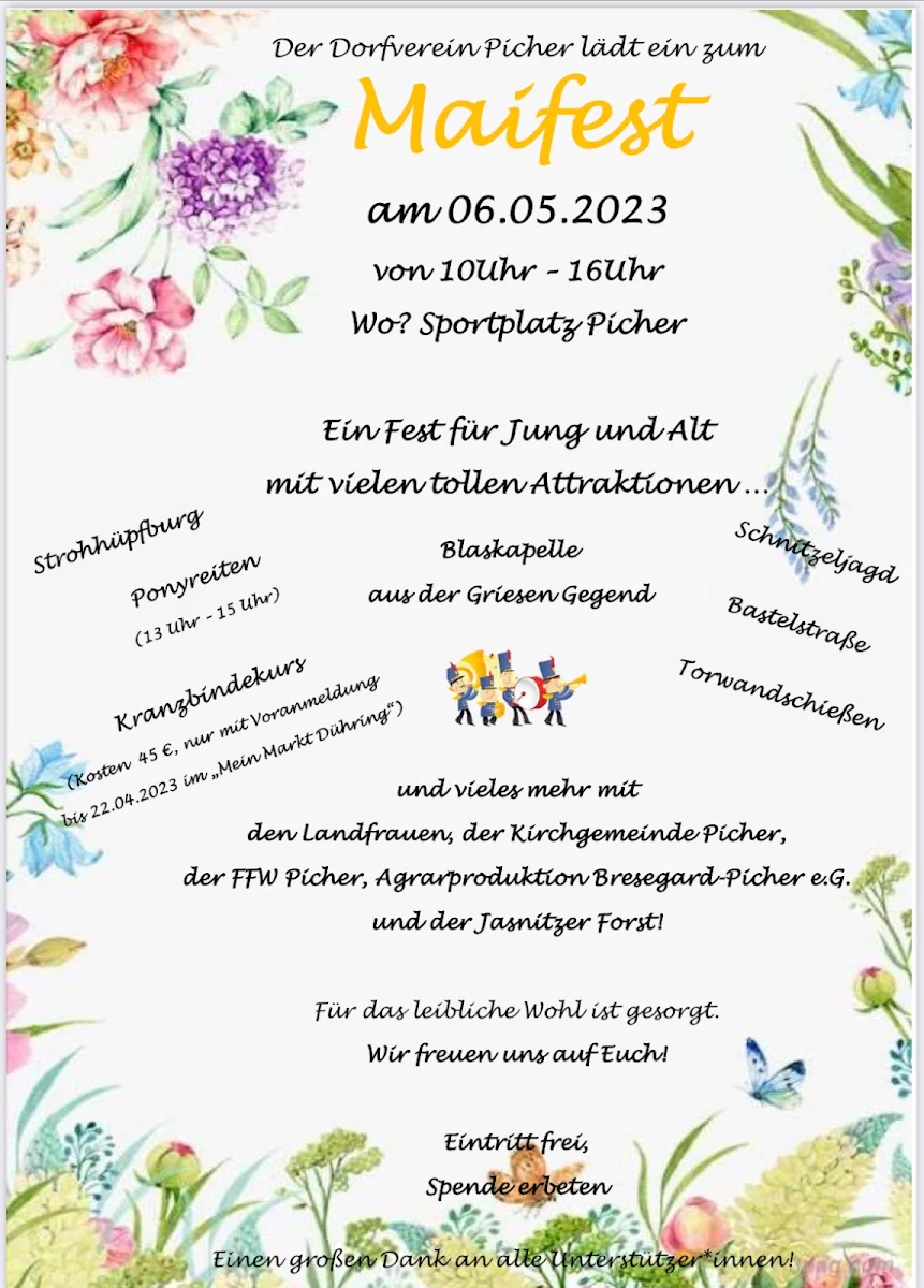 Speisekarte, Gasthaus Zum dicken Fritz