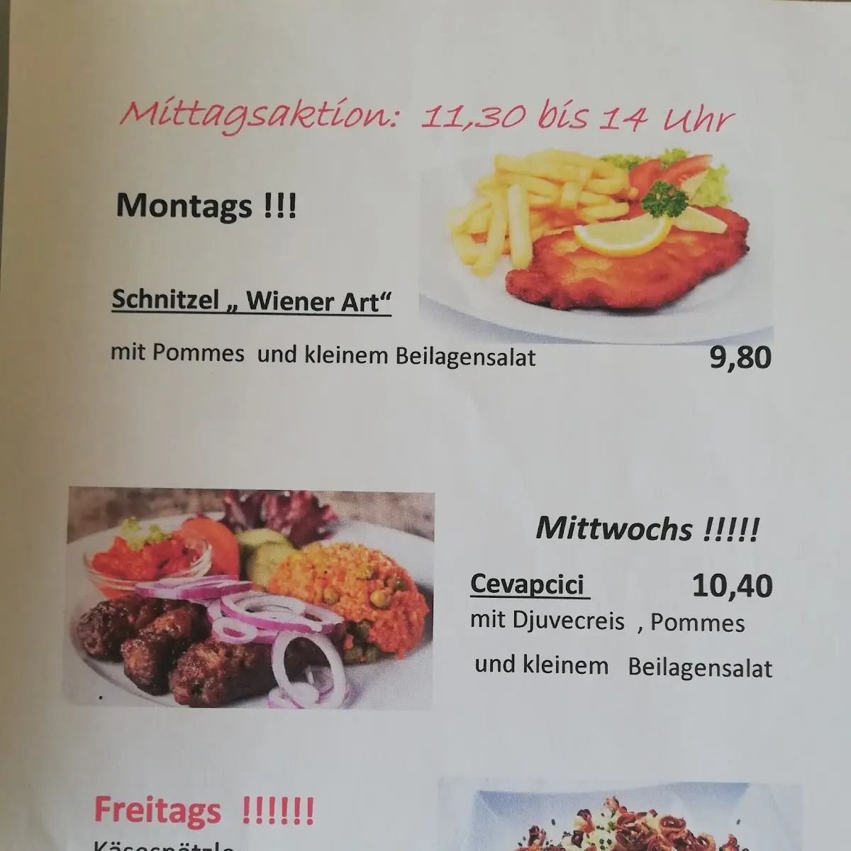 Speisekarte photo 2