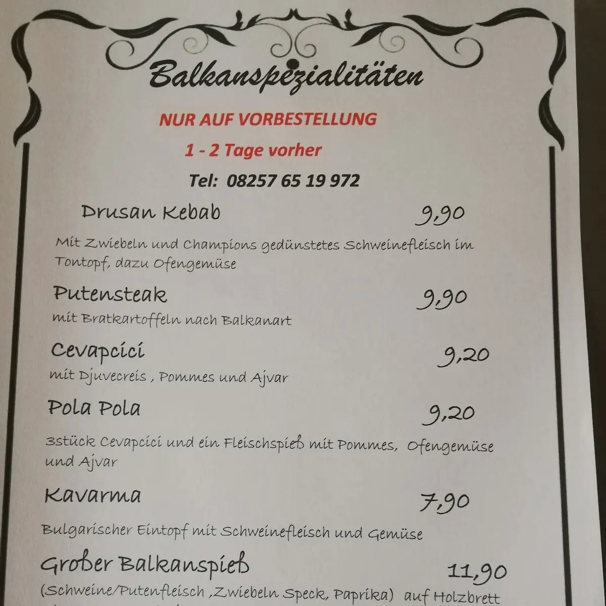 Speisekarte photo 3