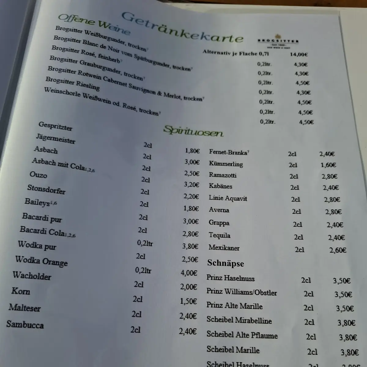 Speisekarte photo 1