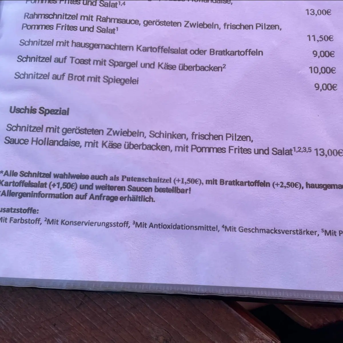 Speisekarte photo 9