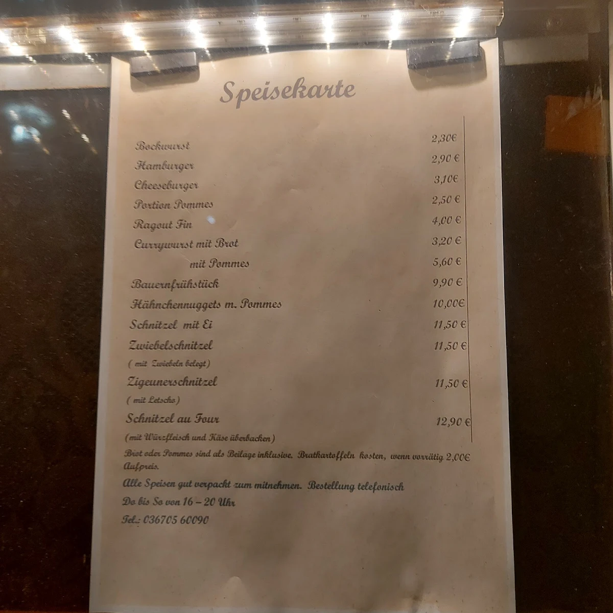 Speisekarte photo 1