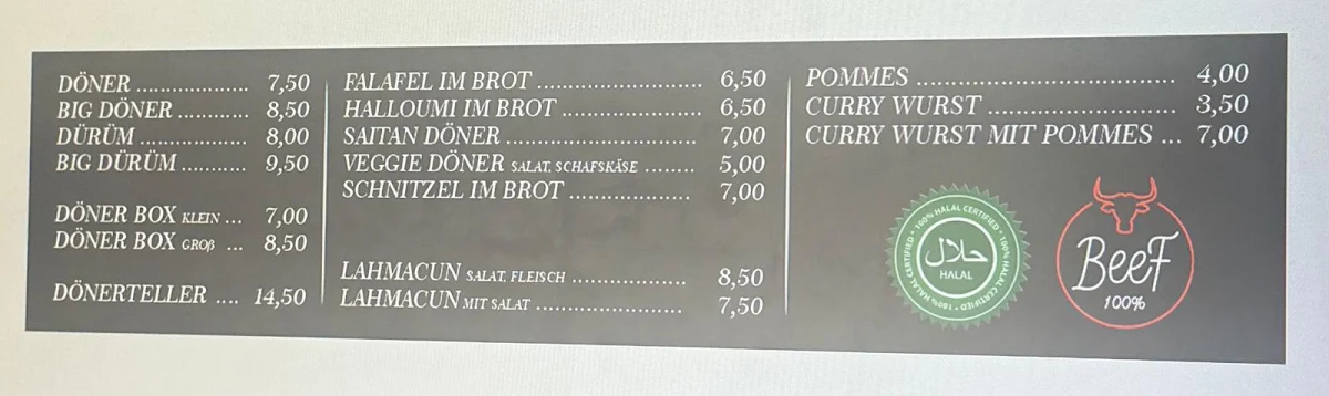 Speisekarte photo 1