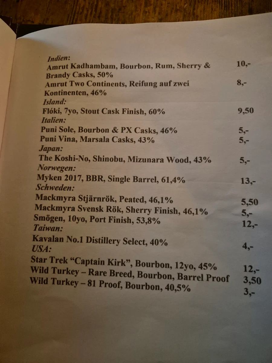 Speisekarte, Die Schmiede