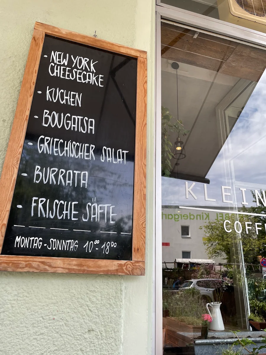 Speisekarte, KleinMein Kaffee & Coworking