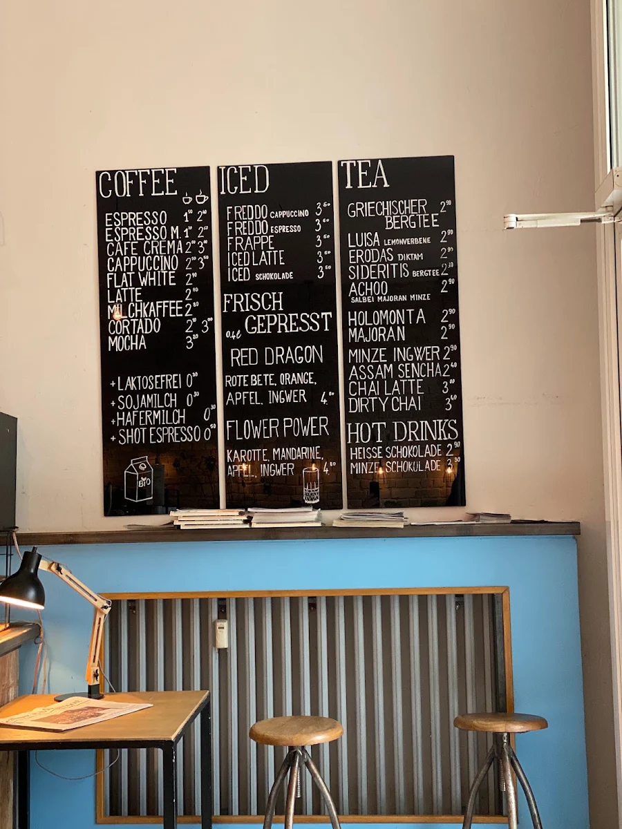 Speisekarte, KleinMein Kaffee & Coworking