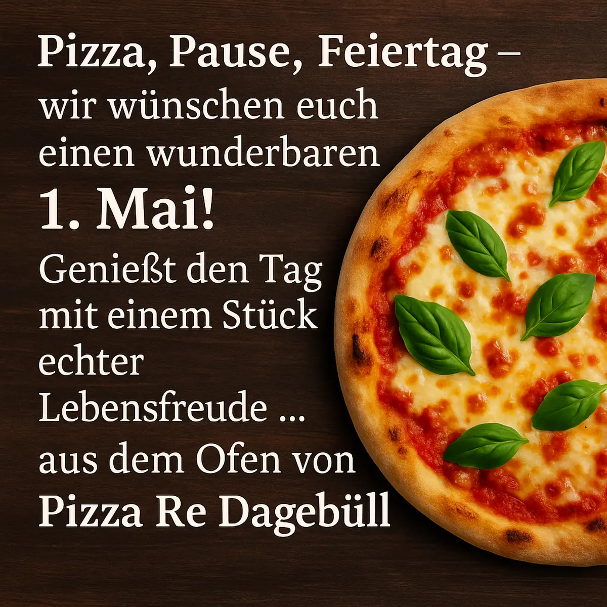 Speisekarte, Bistro PizzaRe Dagebüll
