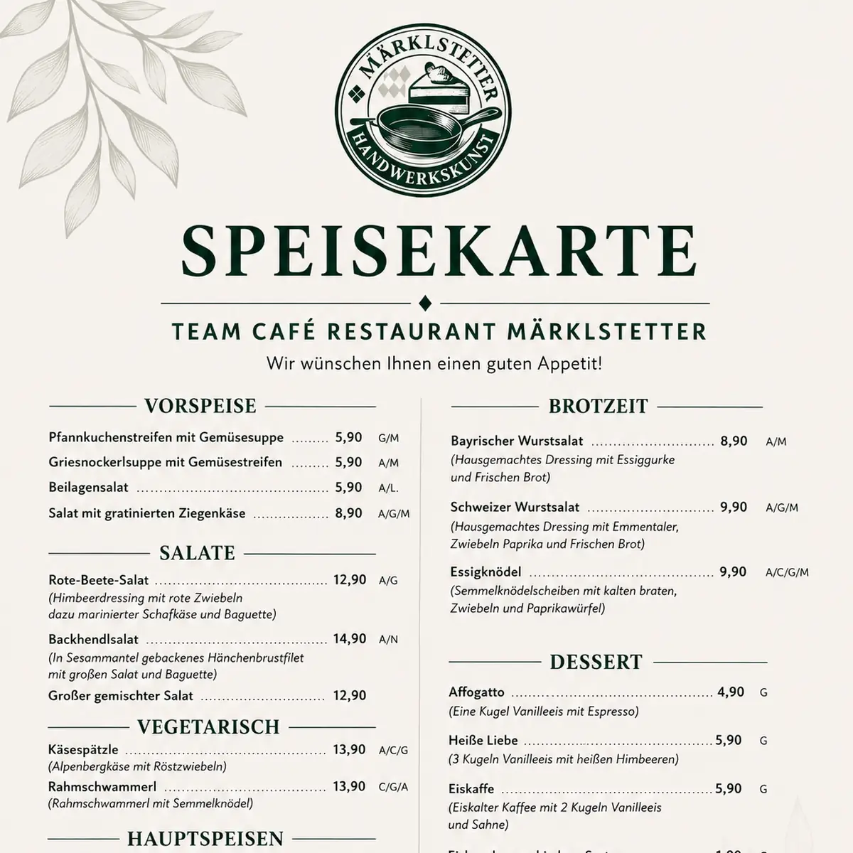 Speisekarte photo 1