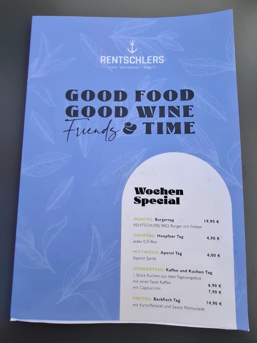 Speisekarte, RENTSCHLERS