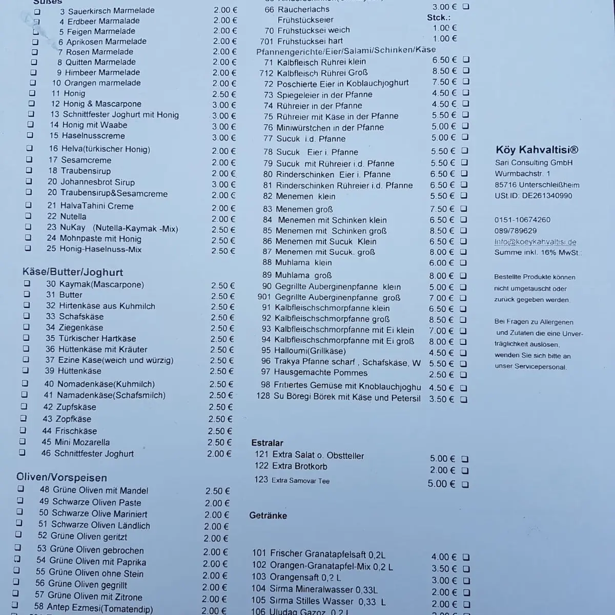 Speisekarte photo 6