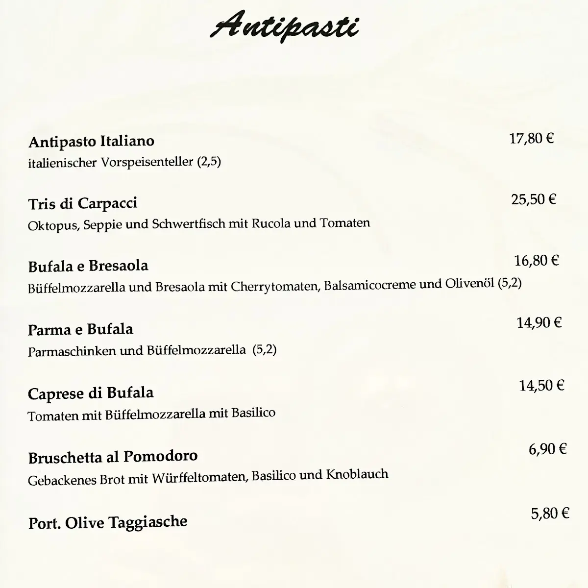 Speisekarte photo 1