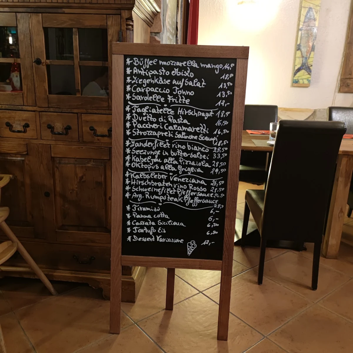 Speisekarte, Dolce Maria