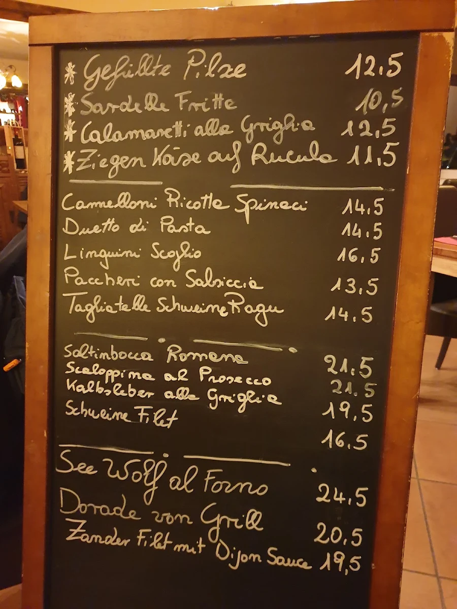 Speisekarte, Dolce Maria