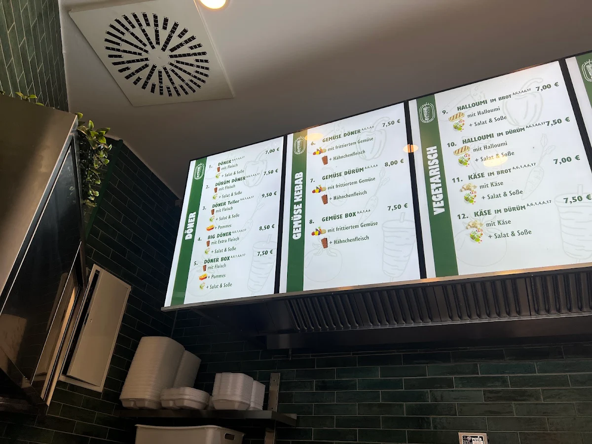 Speisekarte, Can's Gemüsekebab & Kalbsdöner