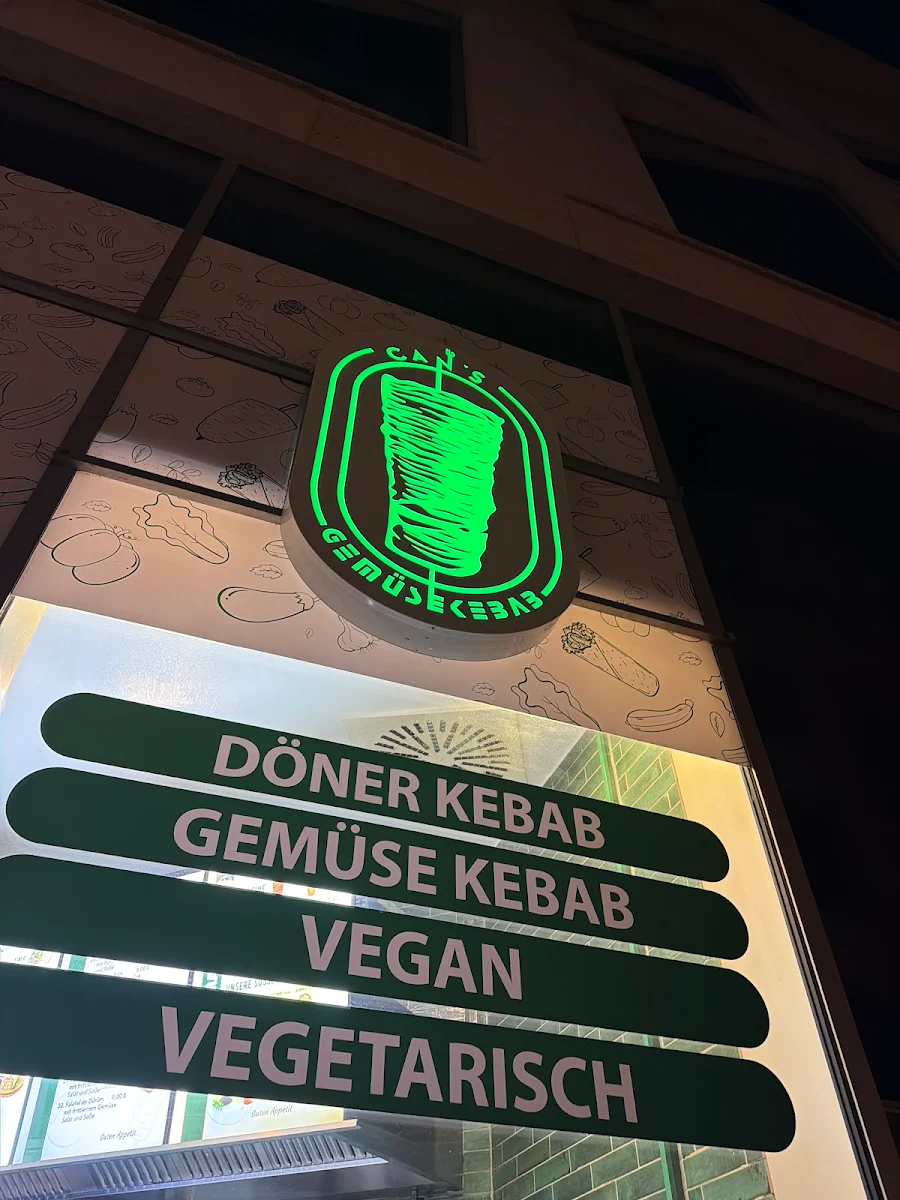 Speisekarte, Can's Gemüsekebab & Kalbsdöner